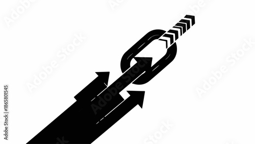 Arrows converge and link, symbolizing connection and forward momentum