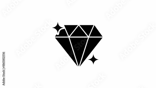 Sparkling faceted gemstone on a clean white background