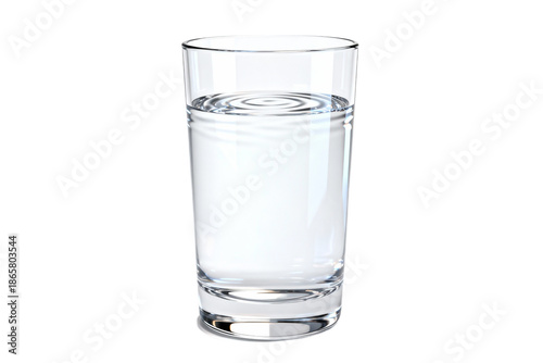 Clear Glass of Fresh Water with Ripples