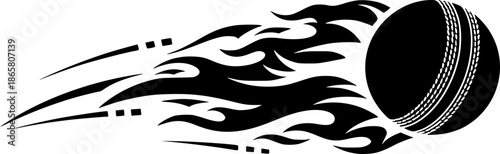 Cricket Ball Flying Speed Motion Vector Illustration