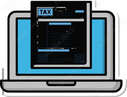 Digital tax document on a modern laptop screen
