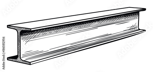 Industrial steel Ibeam structural component for heavy construction and building projects offering strong foundational support and engineering integrity