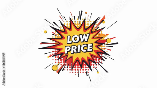 Dynamic comic-style burst graphic announcing significant savings