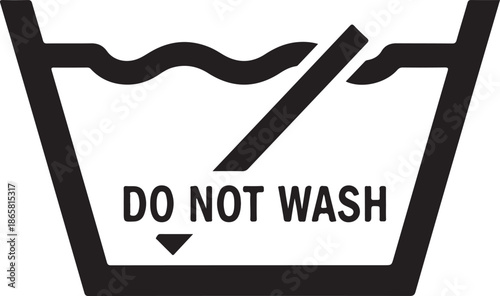 Do not wash symbol isolated on white background, Vector, illustration