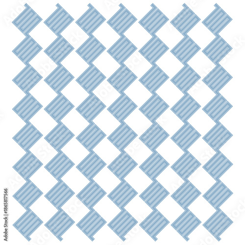 GL007.2:Seamless geometric pattern with zigzag and square shapes in blue color. Abstract modern design suitable for wallpaper, textile, fabric, background, packaging, and decorative surfaces.