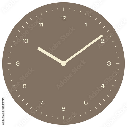 Vector clock face in a modern style.