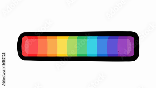 A horizontal bar displays a gradient of colors, from red to purple, set against a white background