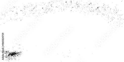 Vintage grunge design featuring a black ink splat frame with wet paint drops and liquid splash textures on a dirty old wall pattern vector illustration