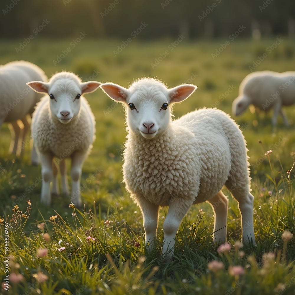 Obraz premium sheep and lamb