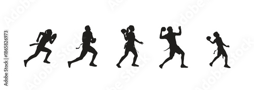 flag football silhouette