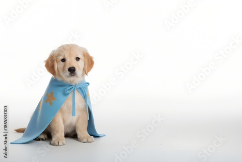 Minimal Puppy Costume with Large Copy Space
