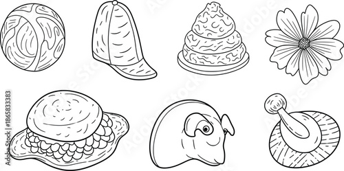 Dieting, healthy lifestyle, weight loss concept. Woman cartoon character standing choosing between healthy and unhealthy food Fastfood vs balanced menu vector