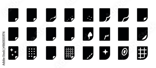 Collection of 20 unique stylized vector icons with various designs and patterns