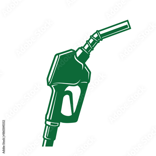 Green fuel nozzle pump handle illustration  fuel nozzle  gas pump nozzle
