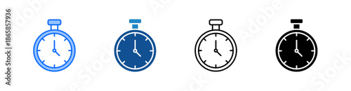 Time Multiple Style Icon Set 