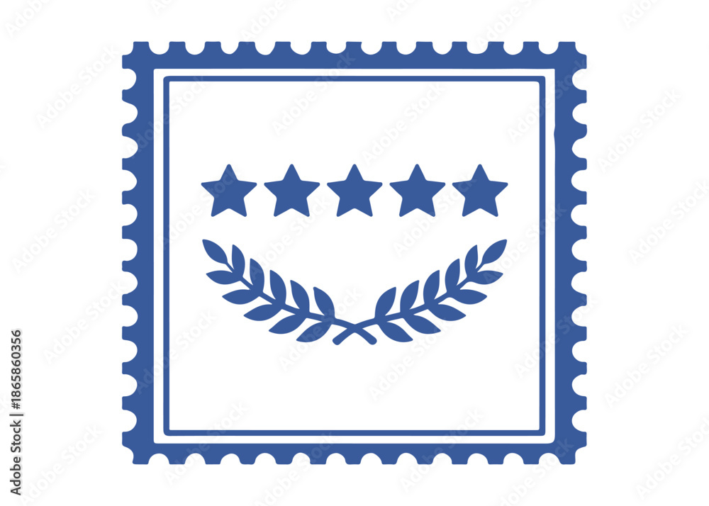 Obraz premium rating postage stamp vector icon on a white background Vector postage stamp on a white background