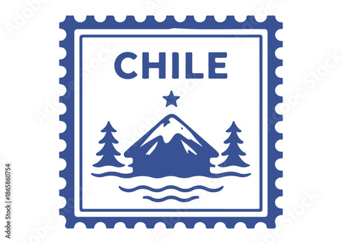 Chile postage stamp vector icon on a white background
Vector postage stamp on a white background
