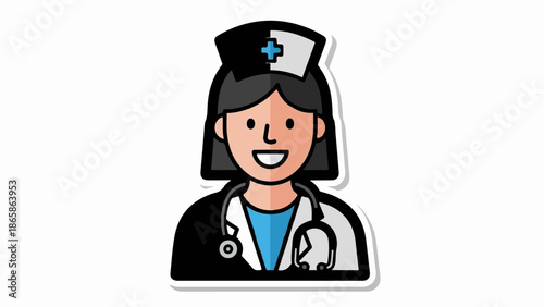 A friendly cartoon medical professional wears a white coat and stethoscope