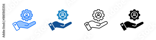 Service Multiple Style Icon Set 