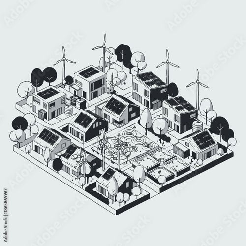 sustainable eco-friendly community renewable energy.