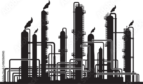 Industrial Factory Silhouette Bundle