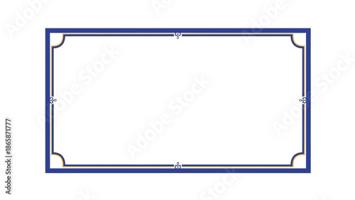 Blue rectangle frame border.
