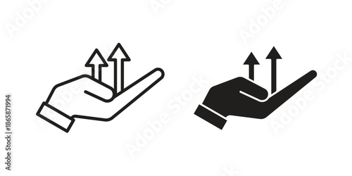 Business development icons set designed in filled, outline, line and stroke style