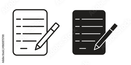 Declarations icons set designed in filled, outline, line and stroke style