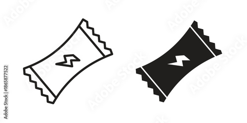 Energy bar icons set designed in filled, outline, line and stroke style