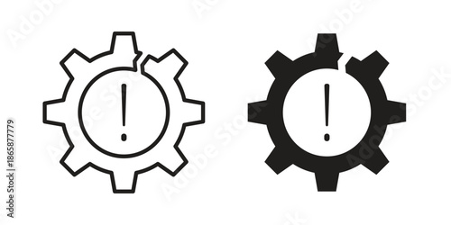 Failure icons set designed in filled, outline, line and stroke style