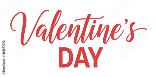 A Valentine's Day message in red text on a white background