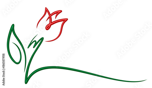 The symbol of stylized red tulip.