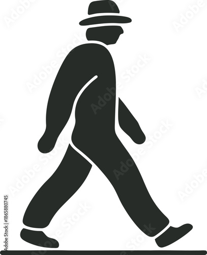 The pedestrian crossing warning sign illustration serves as a clear and concise symbol of safety and awareness, effectively conveying its important message