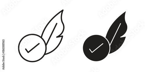 Hypoallergenic tested icons set designed in filled, outline, line and stroke style