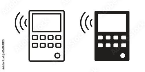 Intercom icons set designed in filled, outline, line and stroke style