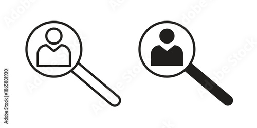 Job vacancy icons set designed in filled, outline, line and stroke style