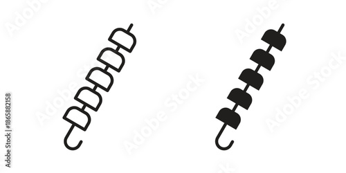 Kebab icons set designed in filled, outline, line and stroke style