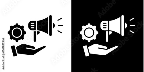 Advertising  Icon Set White Style Collection