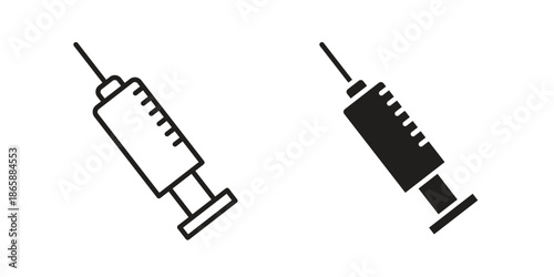 Needle icons set designed in filled, outline, line and stroke style