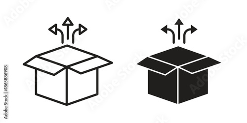 Product release icons set designed in filled, outline, line and stroke style