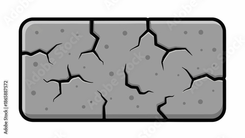 Gray cracked stone texture, resembling concrete with small circular inclusions