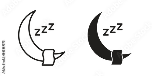 Sleep icons set designed in filled, outline, line and stroke style