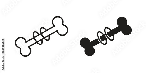 Strong healthy bones icons set designed in filled, outline, line and stroke style