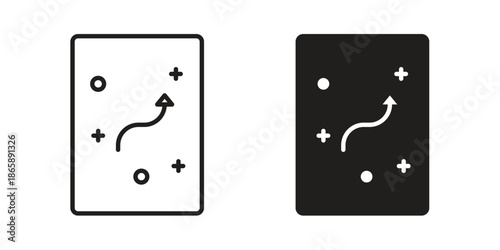 Tactics icons set designed in filled, outline, line and stroke style