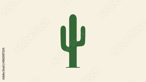 A simple green cactus illustration.