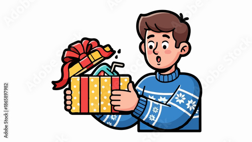 Person opening a surprise gift box