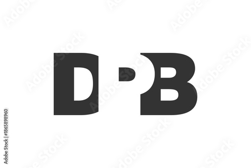 DPB logo design. Initial letter D P B bold font style for tech startups, consulting, corporate branding. Creative company name, headlines typography identity, trendy logotype.