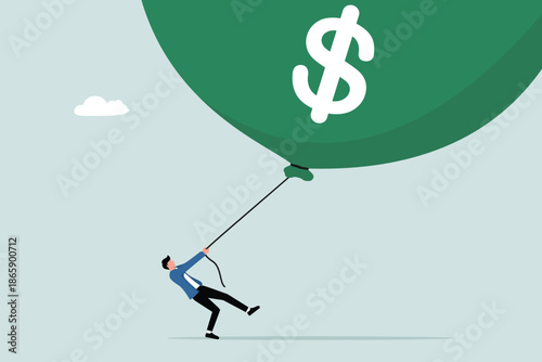 Trying to suppress inflation by raising interest rates, economic risks, or the concept of investment bubbles, entrepreneurs or governments try to deflate the large inflation balloon.