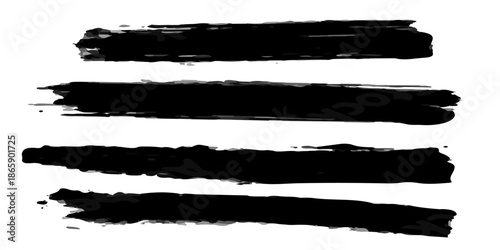 Grungy black ink splats and splashes create a textured design on a torn paper background featuring ripped edges and a dirty paint border element for a blank vector illustration frame