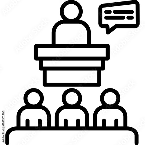 Student Participation line icon